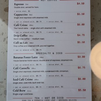 Tiny Croissanterie - drinks menu - Coffee & Tea Near Me - Sunnyvale, California
