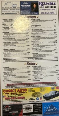 Menu photo 7 Los Cocos Salina, OK
