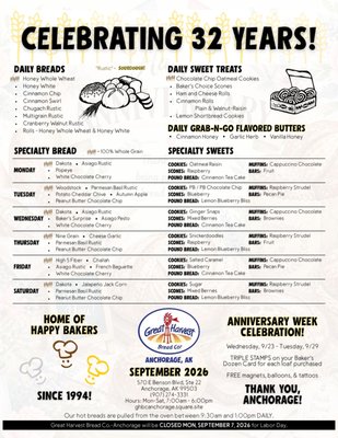Menu photo 1 Great Harvest Bread - Anchorage Anchorage, AK Menu photo 1 Great Harvest Bread - Anchorage Anchorage, AK