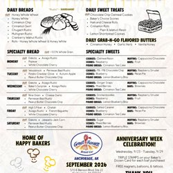 Great Harvest Bread - Anchorage - Sep Bread & Sweets Menu