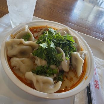 Hao Bao Dumplings - Spicy dumpling soup with noodles (under the dumplings). Pork and chive - Chinese Near Me - Sacramento, California