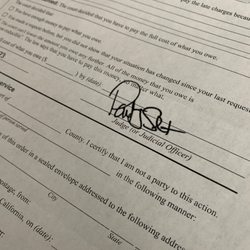 Marin County Superior Court - Judge who signed off