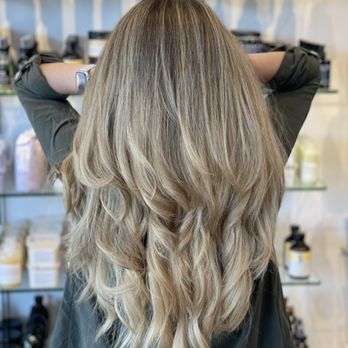 Gloss Hair Studio - Blonde Balayage color and Style by Claudette Sylliaasen - Hair Salons Near Me - San Diego, California