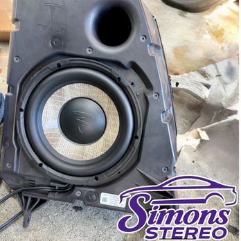 Simon's Stereo - Focal Flax Subwoofer in the OEM Tesla housing - Car Stereo Installation Near Me - North Hollywood, California Simon's Stereo - Focal Flax Subwoofer in the OEM Tesla housing - Car Stereo Installation Near Me - North Hollywood, California