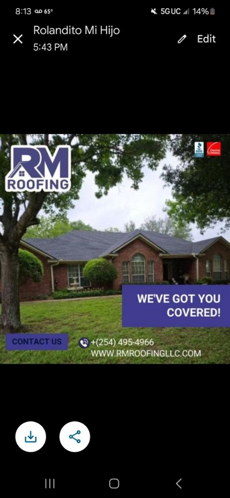 Slide of RM Roofing