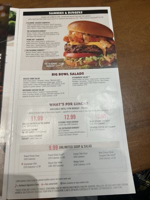 Menu photo 1 Outback Steakhouse Peachtree City, GA