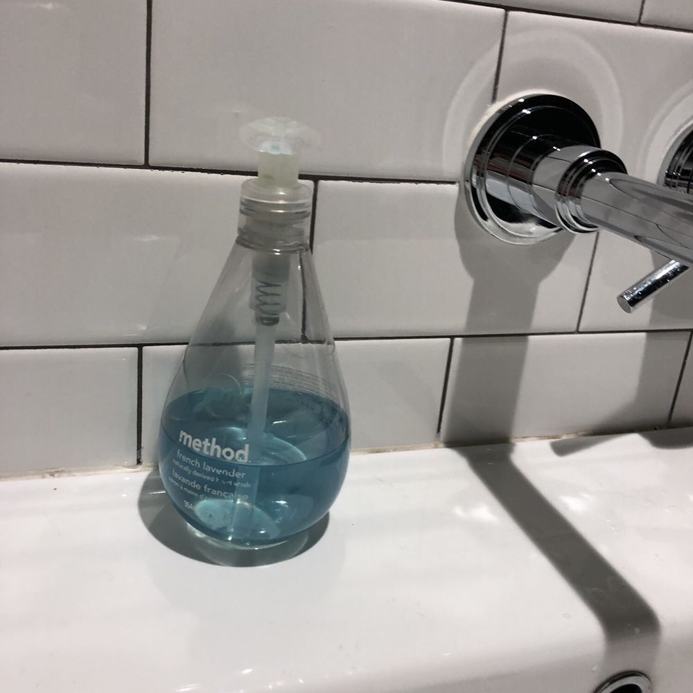 Recoop Spa - Method soap in bathroom - Massage Near Me - Bellevue, Washington