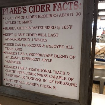 Blake's Tasting Room - Cider facts - Wineries Near Me - Armada, Michigan Blake's Tasting Room - Cider facts - Wineries Near Me - Armada, Michigan