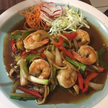Bake and Cook Thai Restaurant - Ginger shrimp - Thai Near Me - Central, South Carolina Bake and Cook Thai Restaurant - Ginger shrimp - Thai Near Me - Central, South Carolina