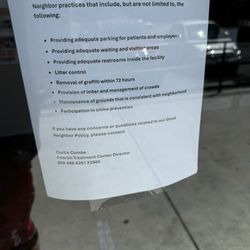 BAART Programs Antioch - Contradicting rule from first photo