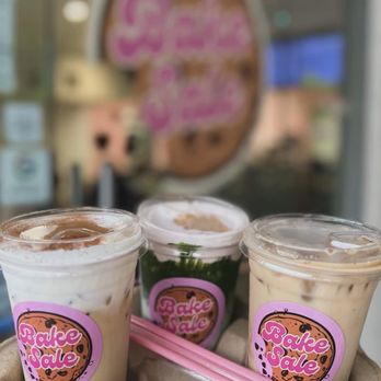 Bake Sale Bakery & Cafe - Strawberry Crunch Matcha Latte Horchata Latte Tres leche Late - Coffee & Tea Near Me - Azusa, California