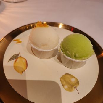 Torrisi - complimentary lemon and apple sorbet - Italian Near Me - New York, New York