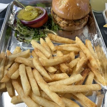 CJ's Soul Food - Salmon Grippo Burger - Soul Food Near Me - Lewis Center, Ohio