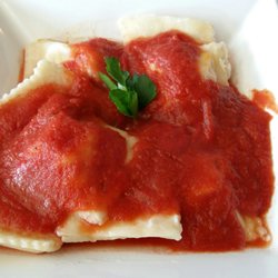 La Vereda Café Bar - Raviolones de calabaza y mozzarella