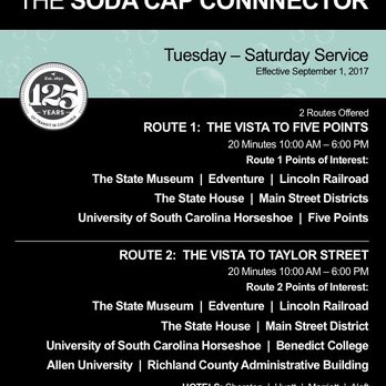 The Comet - Soda Cap lines - Public Transportation Near Me - Columbia, South Carolina The Comet - Soda Cap lines - Public Transportation Near Me - Columbia, South Carolina