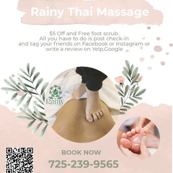 Rainy Thai Massage - Promotion - Massage Near Me - Las Vegas, Nevada Rainy Thai Massage - Promotion - Massage Near Me - Las Vegas, Nevada