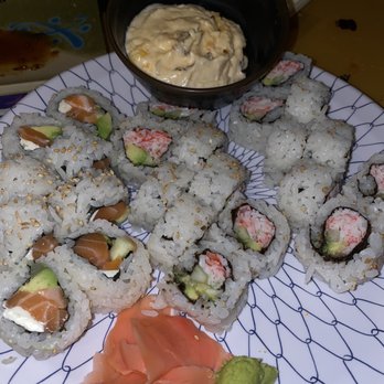Shibui - 3 different rolls on one plate - Japanese Near Me - Sunset, Florida
