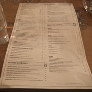 Photo of Salt Tasting Room - Vancouver, BC, Canada. Back of menu~