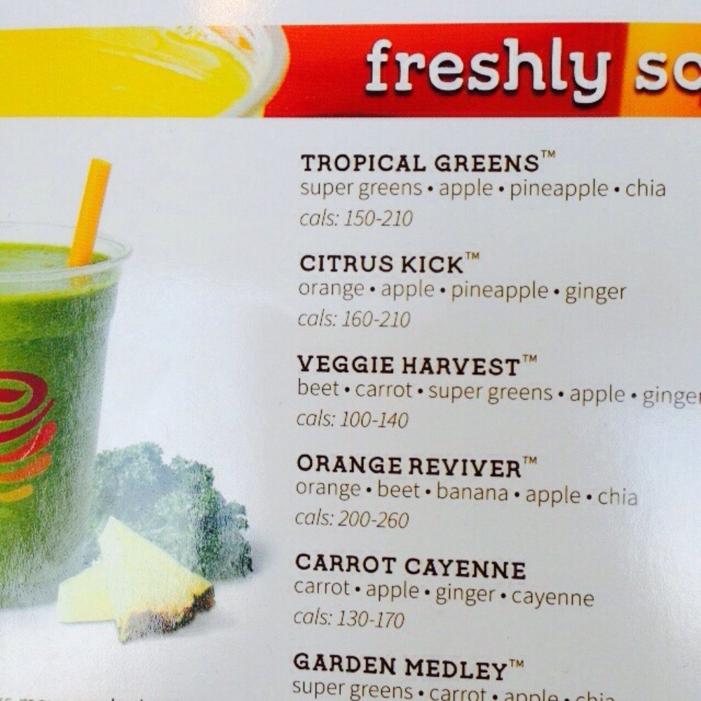 Jamba - fresh juice menu - Juice Bars & Smoothies Near Me - Canoga Park, California Jamba - fresh juice menu - Juice Bars & Smoothies Near Me - Canoga Park, California