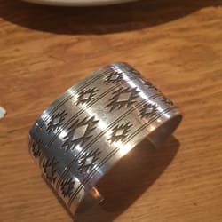Santa Fe Arts - One of the exquisite bracelets I puchased at this place. Hand crafted by a local artisan in silver. Love it!
