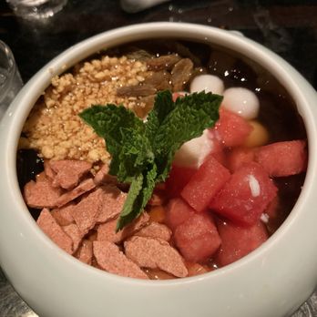 Mountain House - Dessert (red bean with fruit and mochi) - Szechuan Near Me - Queens, New York Mountain House - Dessert (red bean with fruit and mochi) - Szechuan Near Me - Queens, New York