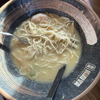 Kinya Ramen - Shrimp ramen (taken after garnishment stirred in, sorry) - Ramen Near Me - Meridian, Idaho