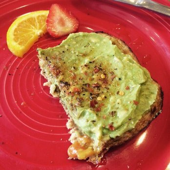 Bull and Bean - This is half of the avocado toast. A thin schmear of avocado. Not worth $7. - Sandwiches Near Me - Durham, North Carolina Bull and Bean - This is half of the avocado toast. A thin schmear of avocado. Not worth $7. - Sandwiches Near Me - Durham, North Carolina
