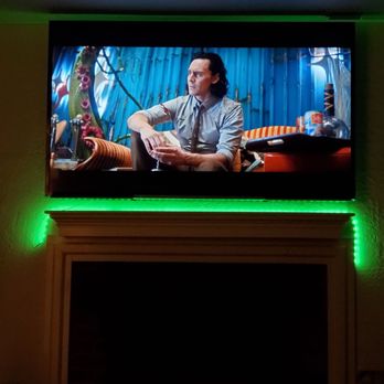The Floating TV - Full motion wall mount installed with 70 inch tv. Great work from Clayton - Home Theatre Installation Near Me
