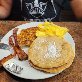 White Wolf Cafe - Hungry Like A Wolf - pancakes, bacon, scrambled eggs, Hashbrown. - New American Near Me - Orlando, Florida White Wolf Cafe - Hungry Like A Wolf - pancakes, bacon, scrambled eggs, Hashbrown. - New American Near Me - Orlando, Florida