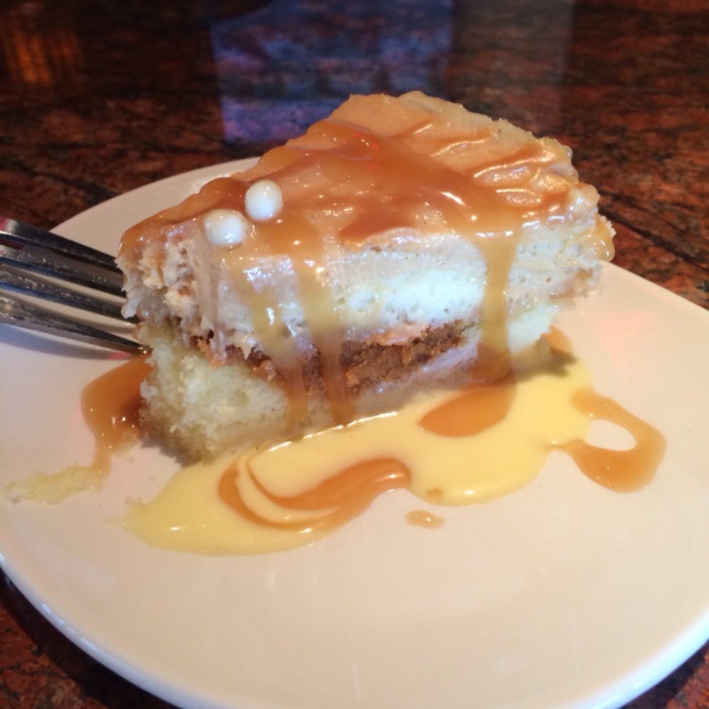 P.F. Chang's - Salted caramel cake, I took a bite before I took my picture cause it looked as good as it tasted ! - Chinese Near Me - Hackensack, New Jersey P.F. Chang's - Salted caramel cake, I took a bite before I took my picture cause it looked as good as it tasted ! - Chinese Near Me - Hackensack, New Jersey