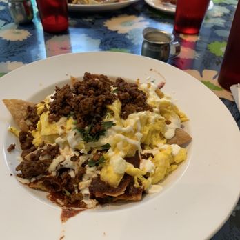 The Lucky Platter - Chilaquiles with chorizo. - New American Near Me - Evanston, Illinois The Lucky Platter - Chilaquiles with chorizo. - New American Near Me - Evanston, Illinois