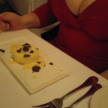 AQUA e VINO - Beautful cauliflower flan with truffle flakes - Italian Near Me - Charlotte, North Carolina