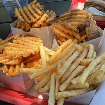 Gami Burger - Waffle fries and shoestring fries - Burgers Near Me - Sacramento, California Gami Burger - Waffle fries and shoestring fries - Burgers Near Me - Sacramento, California
