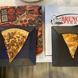 Bruno's Pizza - Here's Bruno's pizza vs Pizza Hut's - triple sausage large pizza  easy winner