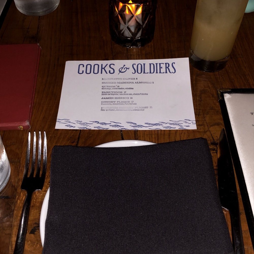 Cooks & Soldiers - Menu + Dinner Table - Spanish Near Me - Atlanta, Georgia Cooks & Soldiers - Menu + Dinner Table - Spanish Near Me - Atlanta, Georgia