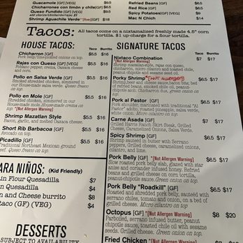 Nixtaco - Menu - Mexican Near Me - Roseville, California Nixtaco - Menu - Mexican Near Me - Roseville, California