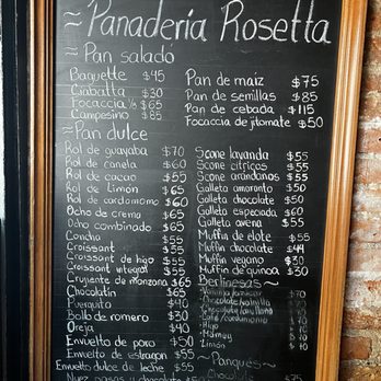 Panadería Rosetta - Menu - Breakfast & Brunch Near Me - Ciudad de Mexico, DIF