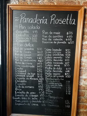 Menu photo 2 Panadería Rosetta Ciudad de Mexico, DIF
