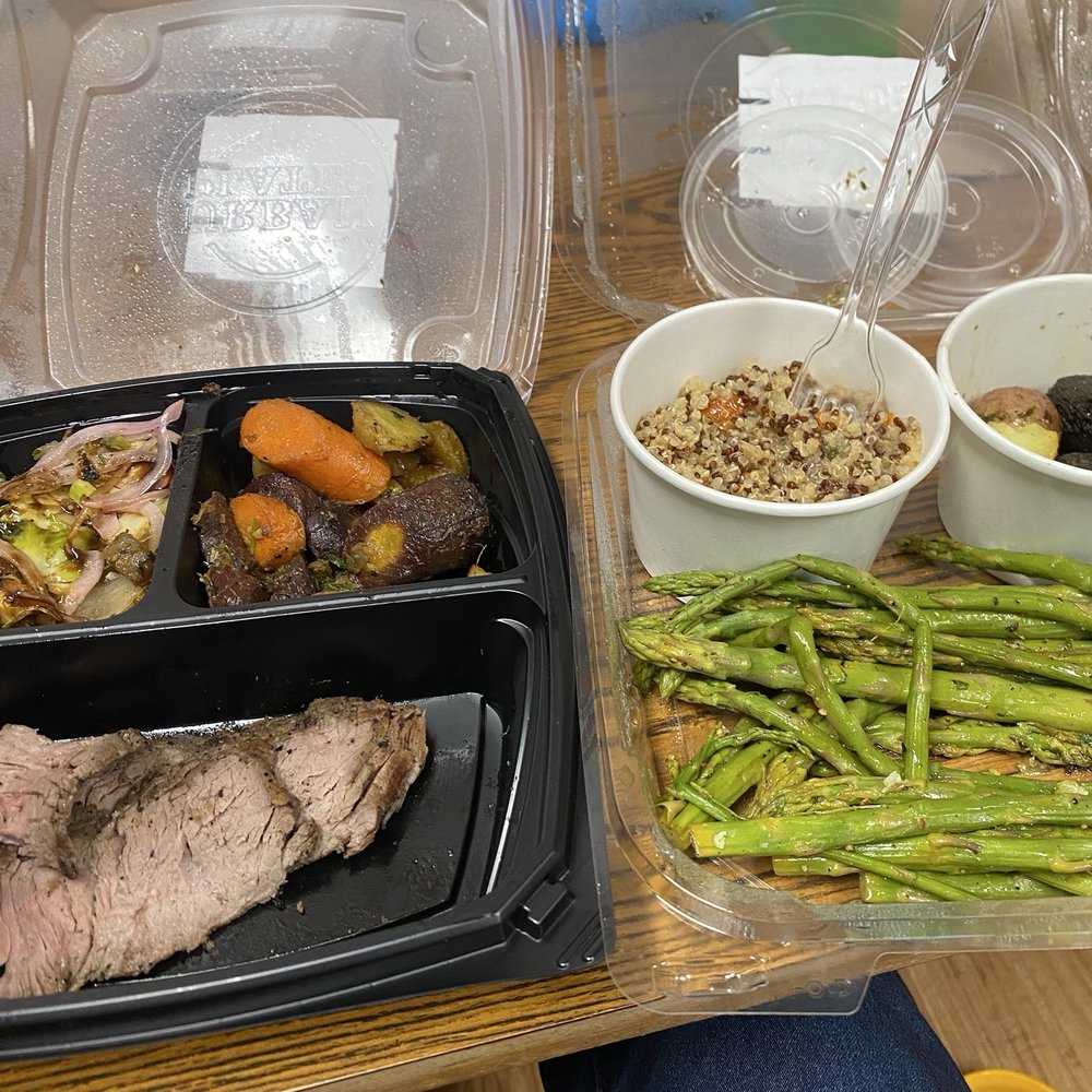 Urban Plates - Brussel sprouts, carrots, beats, steak, asparagus, quinoa, potato - New American Near Me - Davis, California Urban Plates - Brussel sprouts, carrots, beats, steak, asparagus, quinoa, potato - New American Near Me - Davis, California