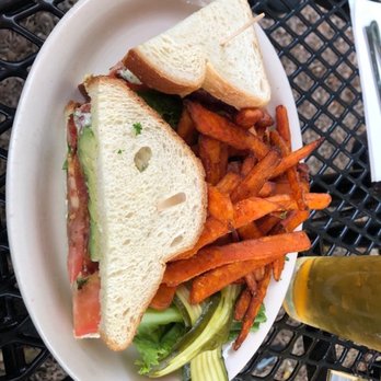 Patterson's Pub - BLAT - bacon, lettuce, avocado and tomato sandwich, sweet potato fries - American Near Me - Mendocino, California Patterson's Pub - BLAT - bacon, lettuce, avocado and tomato sandwich, sweet potato fries - American Near Me - Mendocino, California
