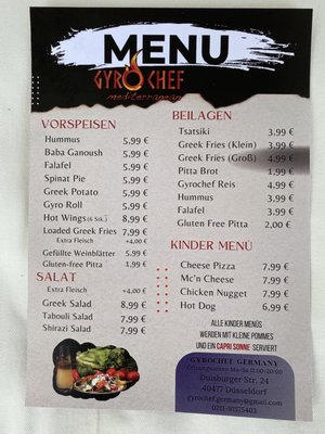 Menu photo 2 GYRO CHEF Dusseldorf, NW