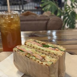 Golden Garlic Chicken Panini