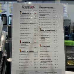 Sharetea - 12-31-2025 Menu