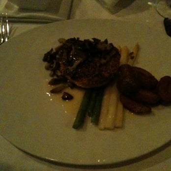 Polo Lounge - Spice crusted wild salmon (sea salt, lemon roasted pink fingerling potatoes, and green and white asparagus). - New American Near Me - Beverly Hills, California