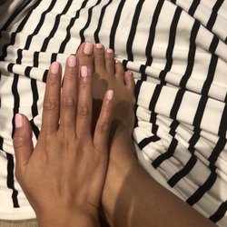 Nails & Toes Spa - Me trying to get both my foot and hand in together lol