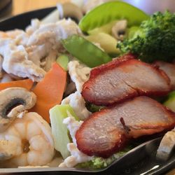 Foon Hing Yuen - Wonton noodle soup with bbq pork, chicken and shrimp. Soooo good.
