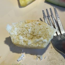 TJ Filipino Cuisine - Rice muffin with cheese (fluffy but salty)