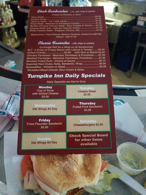 Menu photo 1 Turnpike Inn Pennsville Township, NJ Menu photo 1 Turnpike Inn Pennsville Township, NJ