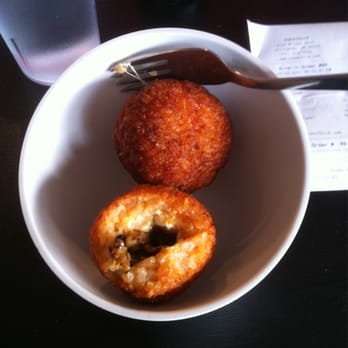 Pupatella - Fried Risotto with Eggplant and Cheese - Pizza Near Me - Arlington, Virginia Pupatella - Fried Risotto with Eggplant and Cheese - Pizza Near Me - Arlington, Virginia