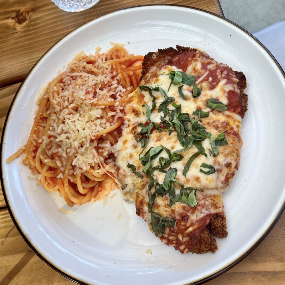 Campanella - Chicken Parm Entree with Pasta - Italian Near Me - Sebastopol, California Campanella - Chicken Parm Entree with Pasta - Italian Near Me - Sebastopol, California
